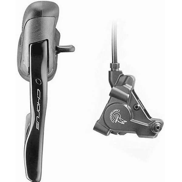 Campagnolo Hydraulisk Eps Super Record 140 Mm Venstre Bremse Løftestang Med Skifter Grå 2s