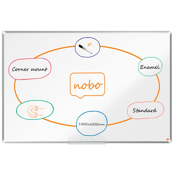 Nobo Lasitettu Teräs Premium Plus 1500x1000 Mm Lauta