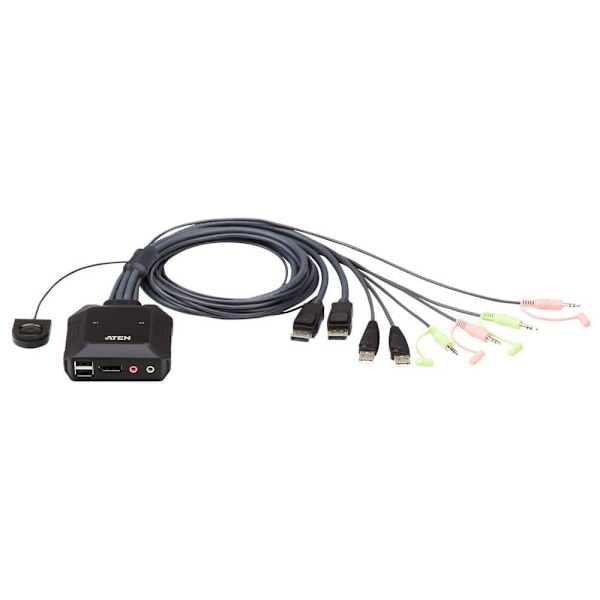 Aten Kvm-kytkin Cs22dp-at Musta