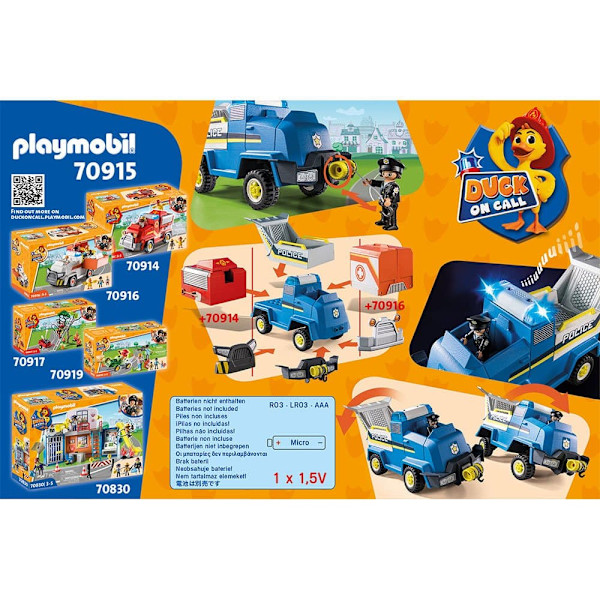 Playmobil Doc-polisens Utryckning Duck On Call Flerfärgad