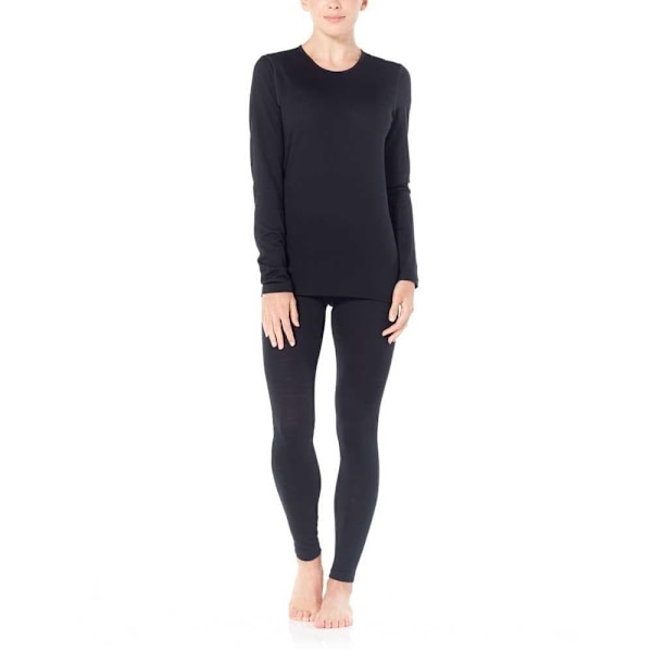 Icebreaker Leggings 200 Oasis Merino Sort XS Kvinde
