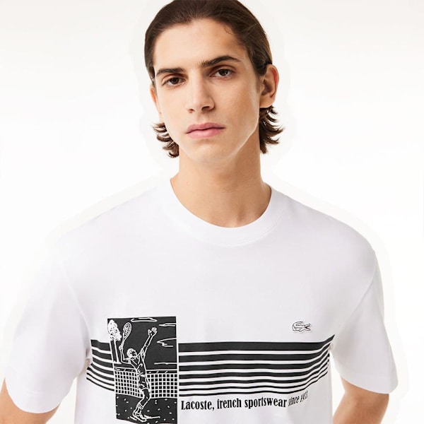Lacoste Th9426 Lyhythihainen T-paita Valkoinen 4 Mies