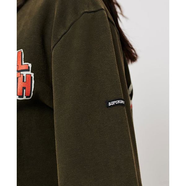 Superdry Hættetrøje Vintage Crossing Lines Grøn S Kvinde