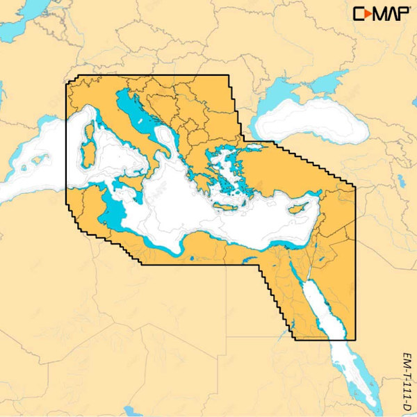 C-map Kortti East Mediterranean Discover X Keltainen