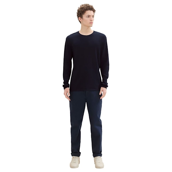 Tom Tailor Structured Roll Edge Knit Trøje Blå 2XL Mand