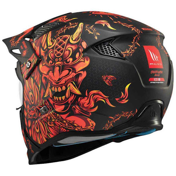 Mt Helmets Streetfighter Sv Hellish Modulär Hjälm Orange,Svart M