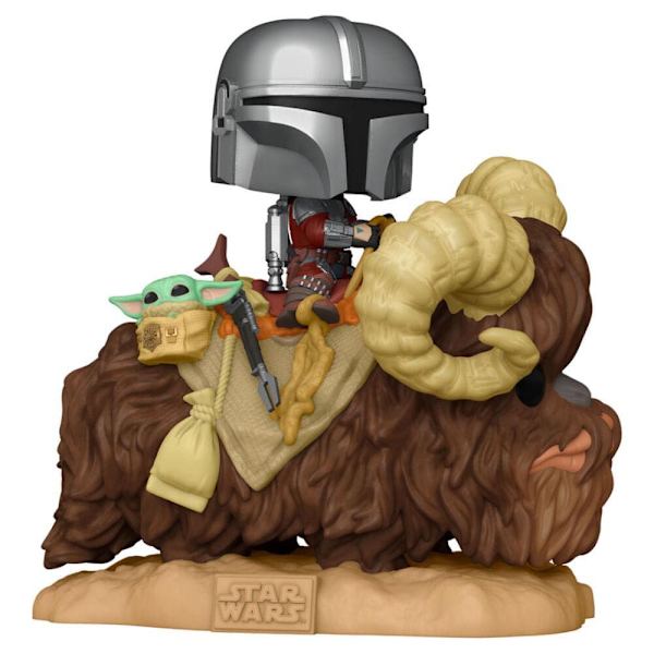 Funko Pop Star Wars The Mandalorian Mando On Bantha Child In Bag Flerfärgad