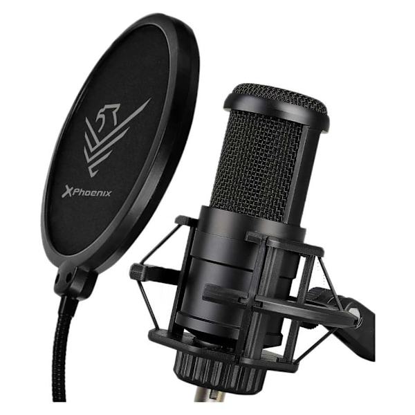 Phoenix Mikrofon Med Beslag Phstreamcast-pro Sort