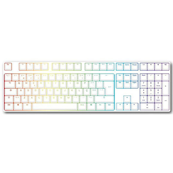Ducky Taster Pbt Doubleshot Branco 109 Enheder Transparent Spanish QWERTY