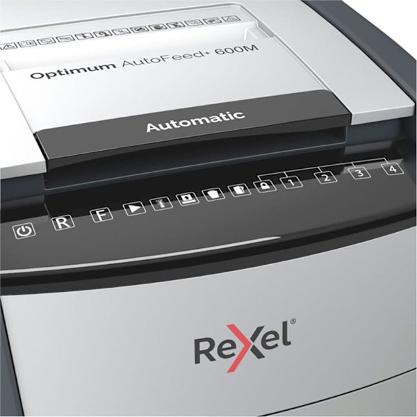Rexel Makuleringsmaskine Optimum Auto+ 600m Sort