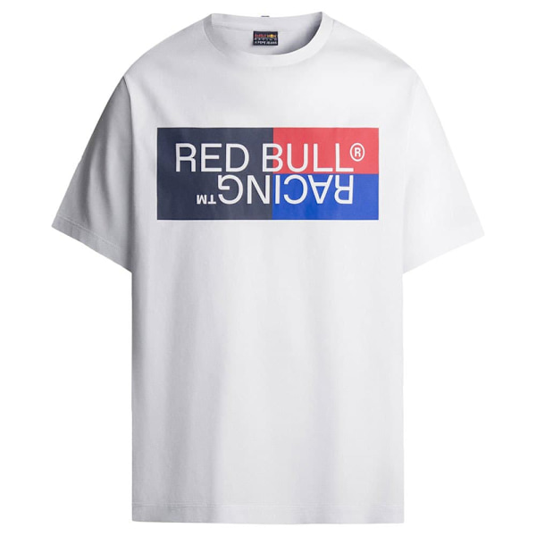 Red Bull Racing Colour Block Logo Tee T-shirt Med Korta ärmar Vit XL Man