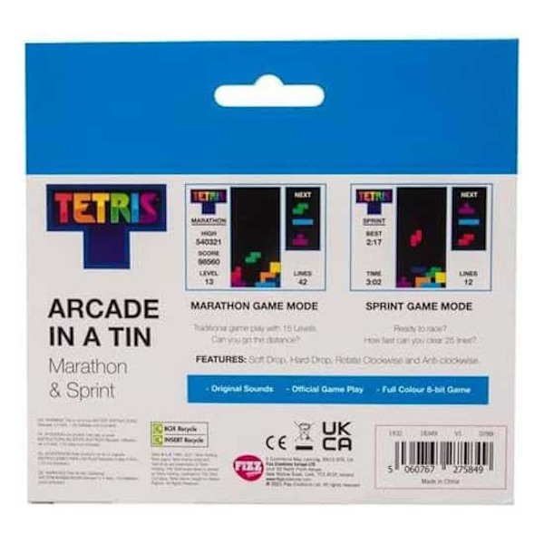 Fizz Creations Spilkonsol Arcade In A Tin Tetris Mini Transparent