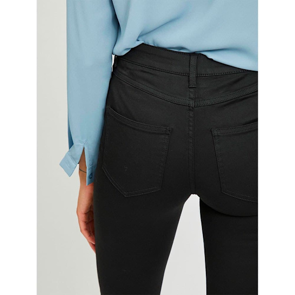 Vila Pysyä Vyötärö Skinny Farkut Regular Musta XL Nainen