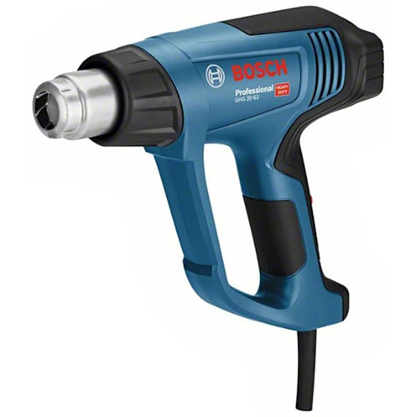 Bosch Professional Acc + Salkku Kuumailmapistooli Ghg 20-63+case+kit Hopeinen