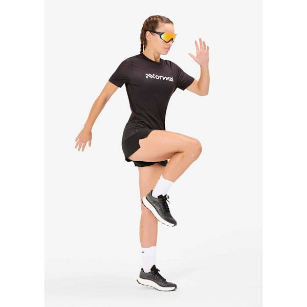 Nnormal Kortärmad T-shirt Race Svart  L Kvinna