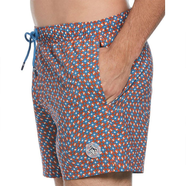Original Penguin Box Recycled Polyester Stretch Floral Badbyxor Boxer Flerfärgad L Man