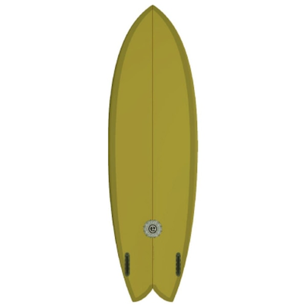 Tsa Surfbräda Element Twin Fish Mustard 3f Future 6´2´´ Gul 187.9 cm