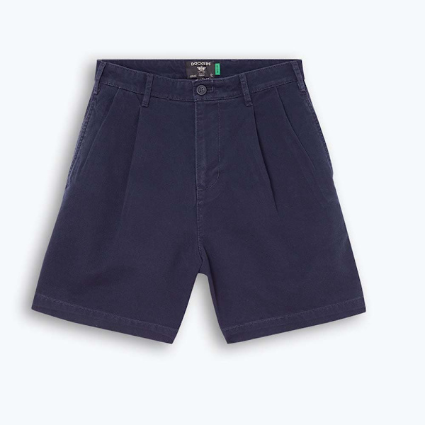 Dockers Shorts Pleated Original Blå 27 Kvinna