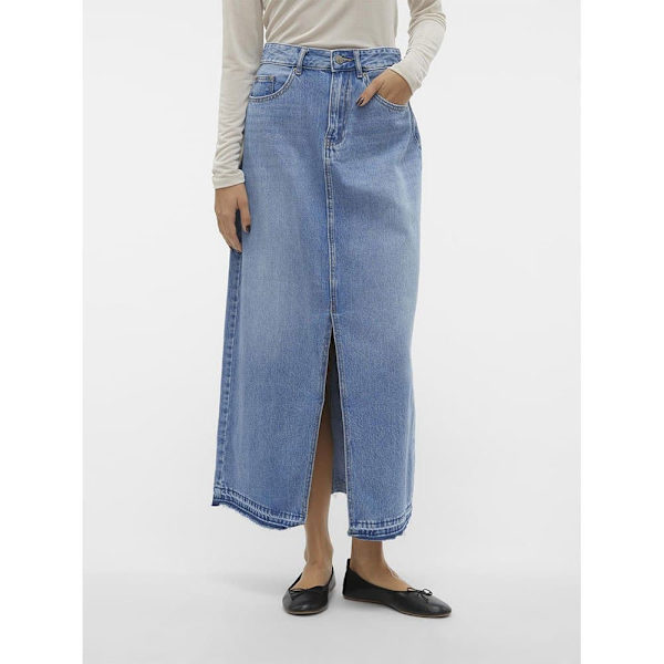 Vero Moda Zayla Lång Kjol Blå XS Kvinna