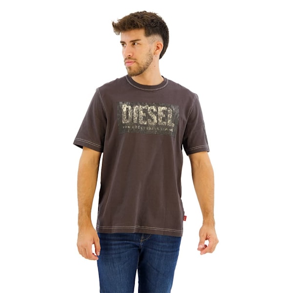 Diesel T Adjust Q1 T-shirt Med Korte ærmer Grå M Mand