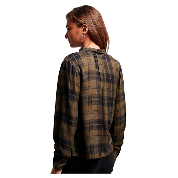 Superdry Pitkähihainen Pusero Check Ruskea S Nainen