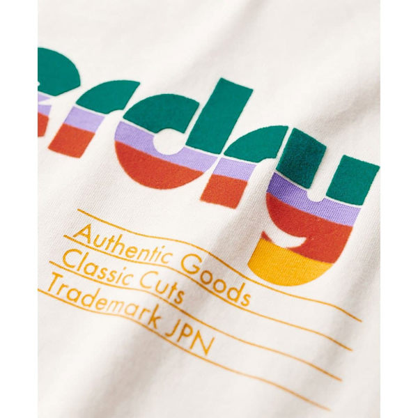 Superdry Retro Flock Relaxed T-shirt Med Korta ärmar Beige XS Kvinna