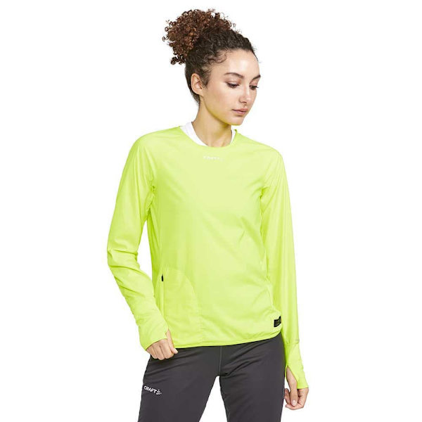 Craft Langærmet T-shirt Pro Hypervent Wind Gul M Kvinde