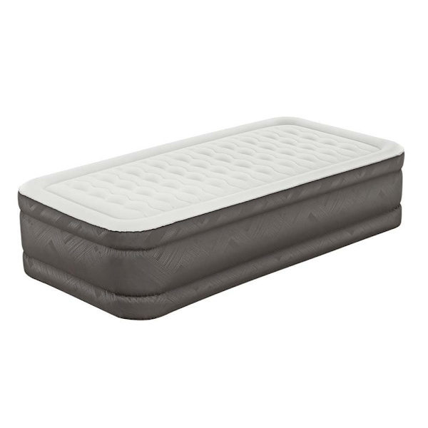 Bestway Förstärkt Inbyggd Pump Enkel Luftsäng Fortech Tough Guard Twin Wave-beam Durchsichtig 191x97x46cm