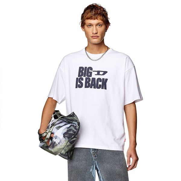 Diesel Kortærmet T-shirt Boxt Back Hvid 2XL Mand
