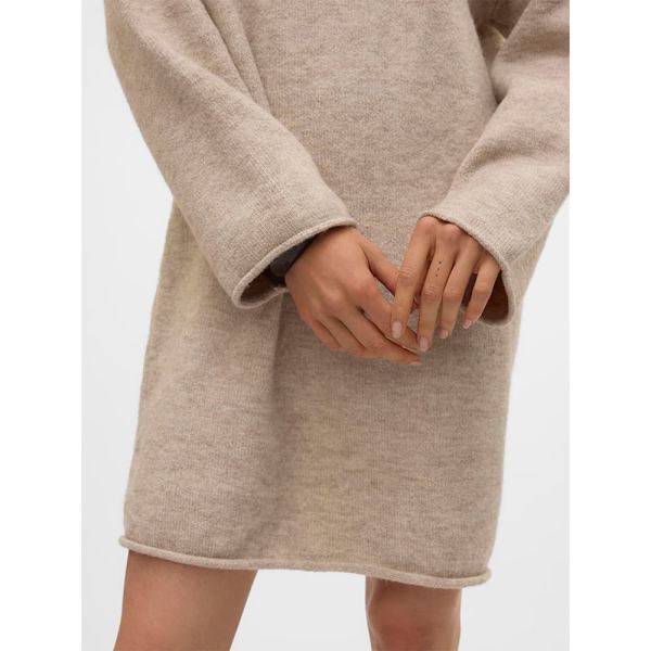 Vero Moda Gemma Kjole Med Lange ærmer Beige S Kvinde