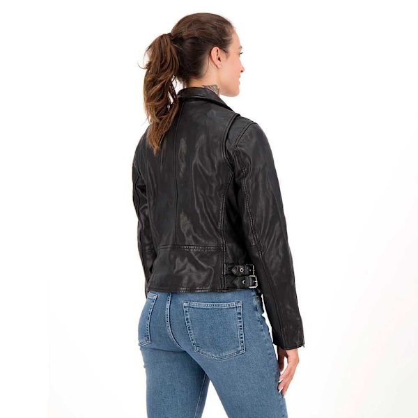 Superdry Jakke Ov Classic Biker Sort M Kvinde