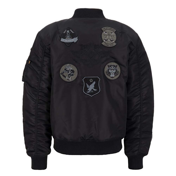Alpha Industries Ma-1 Patch Jakke Sort S Mand