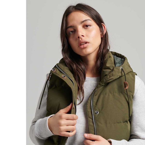 Superdry Väst Everest Grönt M Kvinna