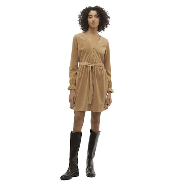 Vero Moda Langærmet Kjole Linda Beige L Kvinde