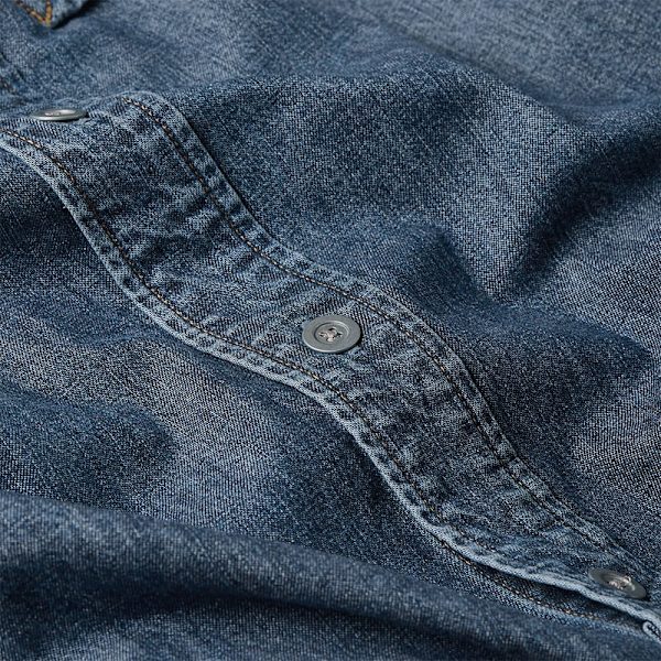 G-star 1 Pocket Skjorte Med Lange ærmer Blå L Mand