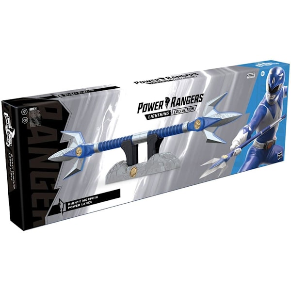 Power Rangers Blue Ranger Elektronisk Lans Mighty Morphin Durchsichtig