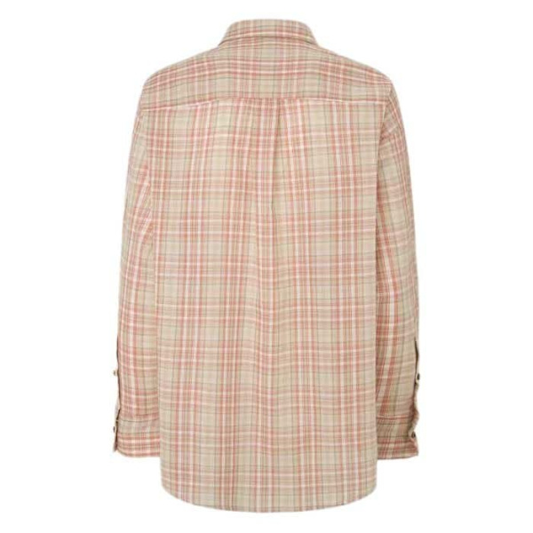 Pepe Jeans Rita Check Pitkähihainen Kauluspaita Beige M Nainen