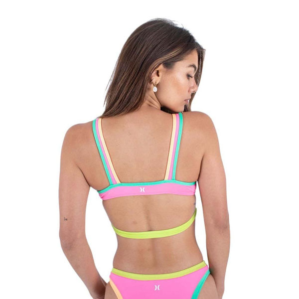 Hurley Around The Block Pull On Bikinitop Flerfarvet XS Kvinde