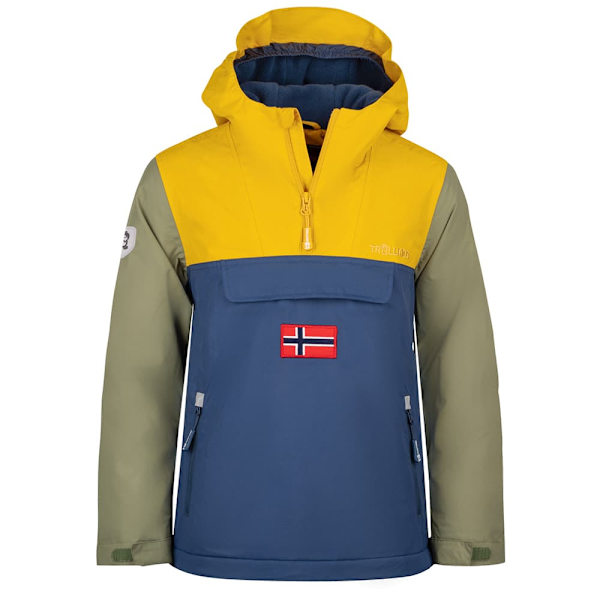 Trollkids Kirkenes Anorak Jacka Gul,Blå 140 cm Pojke