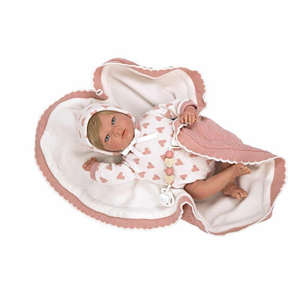 MuÑecas Arias Cristina Med Tæppe Babydukke 40 Cm