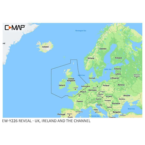 C-map Afsløre Kort United Kingdom Blå