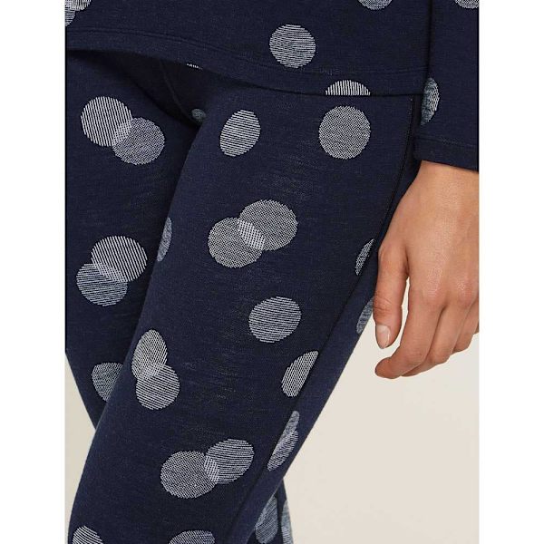 Icebreaker Merino 260 Vertex Falling Flakes Leggings Blå XL Kvinde