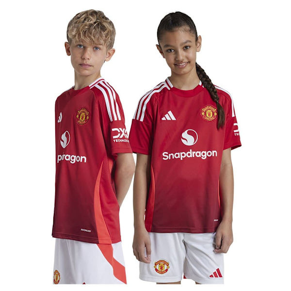 Adidas Manchester United 24/25 Junior Hem Kortärmad T-shirt  9-10 Years