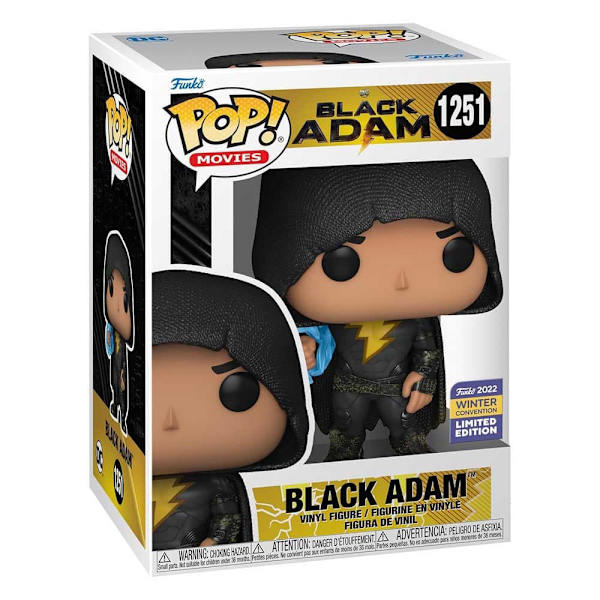 Funko Pop Dc Comics Black Adam Black Adam Con Capa 1251 Exclusivo Svart