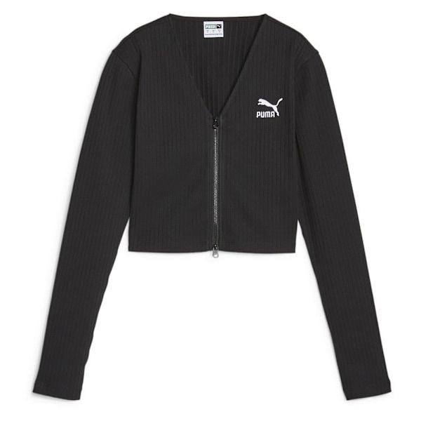 Puma Select Pitkähihainen T-paita Classics Ribbed Long Musta S Nainen