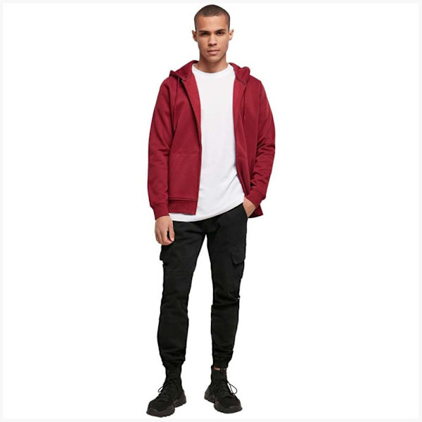 Build Your Brand Sweatshirt Med Full Dragkedja Heavy Röd L Man