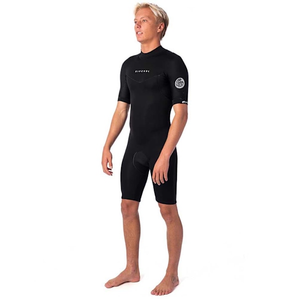 Rip Curl Kortærmet Neoprendragt Med Lynlås Bagpå D Patrol 2 Mm Spring Sort S