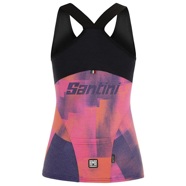 Santini Forza Indoor Collection ærmeløs T-shirt Sort,Lilla,Rosa L Kvinde