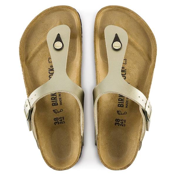 Birkenstock Sandaler Gizeh Gylden EU 40 Kvinde