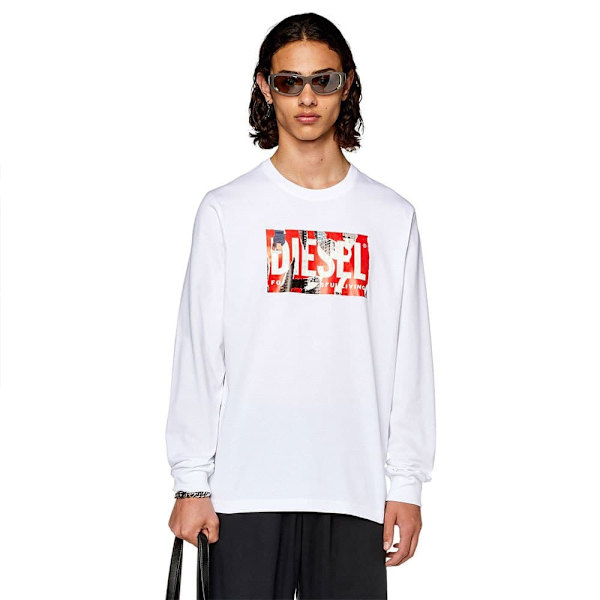 Diesel Långärmad T-shirt Just L6 Vit XL Man